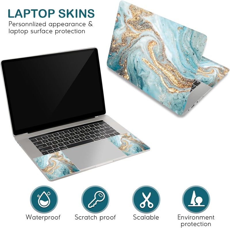 DINKY Laptop Skin Sticker Decal, 12" 13" 13.3" 14" 15" 15.4" 15.6 inch Laptop Universal Reusable Vinyl Skin Stickers Cover Art Decal Notebook PC Personalized Protector-Blue Sand River - Image 3